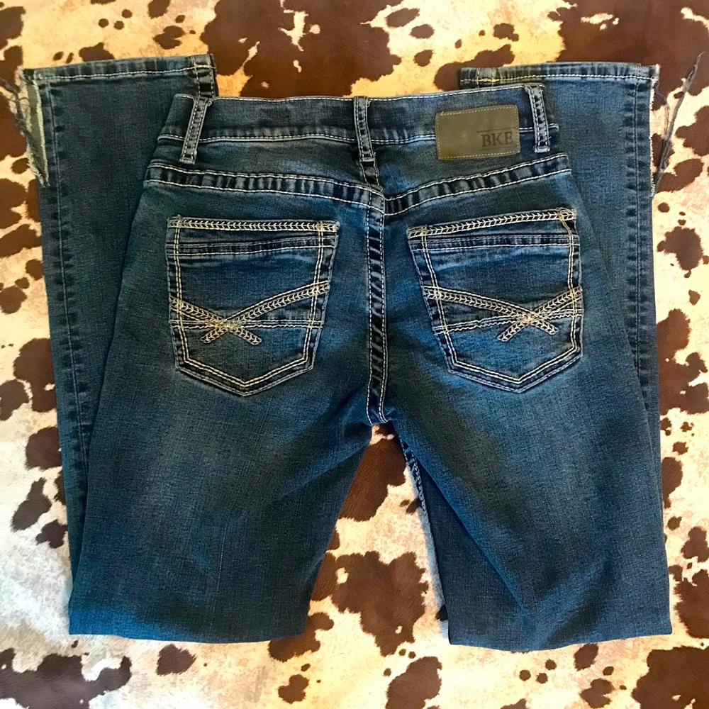 Mens Buckle BKE Jeans Alec Straight Leg 28S Dark Blue Denim 28